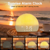 Simulated Sunlight Wake-Up Light Clock Colorful Ambient Night Light Smart Sunrise Light Alarm Clock 