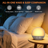 White Noise Sleep Alarm Clock with Sleep Companion Ambient Light Simulated Sunlight Wake-up Alarm Clock