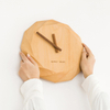 Beech wood Raw wood color Wooden wall clock for home decor Silent clock