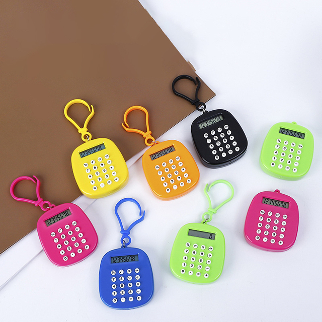 Learning Supplies Maze Toys Keychain Calculator Children's Electronic Calculator Battery Powered 8 Digit Mini Calculator