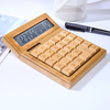 Creative Bamboo Big Keys Calculator Battery Or Solar Power Scientific Calculator 12 Digit Dual Power Desktop Calculator