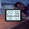 LCD Wall Clock Display Temperature Humidness Magnetic Multifunction Digital Desk Table Clock 