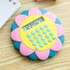 8 Digit Sunflower Shape Plastic Calculator Children's Electronic Calculator Learning Supplies Battery Powered Desktop Calculator