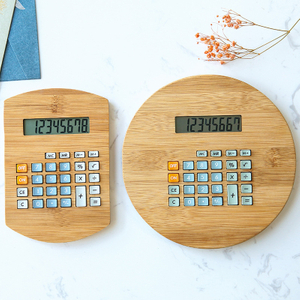 Learning Supplies 8 Digit Desktop Calculator Battery Power Calculator Bamboo Scientific Calculator