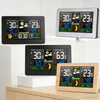 Indoor Outdoor Temperature Humidity Forecast Weather Station Large Screen Digital Table Desk Clock Smart Weather Clock