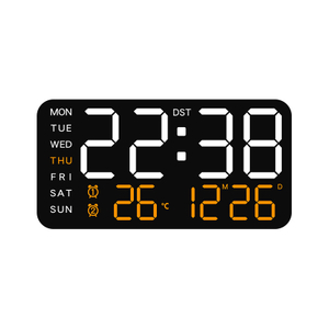 Multifunction LED Alarm Clock Display Temperature Week Calendar Digital Alarm Clock Wall Clock