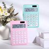 12 Digit Silicone Rubber Buttons Calculator Battery Or Solar Power Plastic Scientific Calculator Desktop Dual Power Calculator