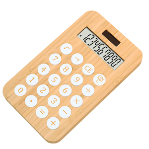 10 Digit Silicone Rubber Keys Calculator Battery Or Solar Power Desktop Calculator Bamboo Dual Power Scientific Calculator