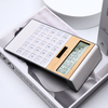 Dual Power Bamboo Calculator 10 Digits Solar Power Plastic Calculator Scientific Desktop Calculator