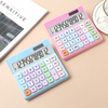 Large Screen Solar Power Cute Colorful Buttons Calculator Desktop Dual Power Calculator 12 Digit Plastic Scientific Calculator