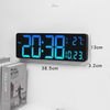 Digital Alarm Clock Display Temperature Week Calendar LED Wall Clock with Night Light