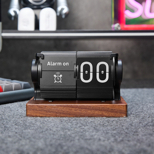 Table Flip Clock Desk Page Turning Desk Clock Reloj Senior Auto Flip Alarm Clock With Timer