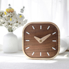 Black Walnut Solid Creative Clock Small Table Clock Bedroom Bedside Wooden Desk Clock