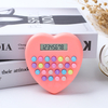 8 Digit Mini Creative Love Calculator Learning Supplies Colorful Keys Calculator Battery Powered Scientific Calculator