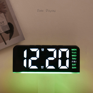 Multi-functional Digital Alarm Clock LED Digital Desk Clock Display Temperature Week Calendar Table Alarm Clock with Light