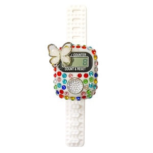 Golf Finger Ring Counter Custom Digital Tasbih Tally Counter with Colorful Crystal Eid Gift Muslim Digital Tasbeeh Counter