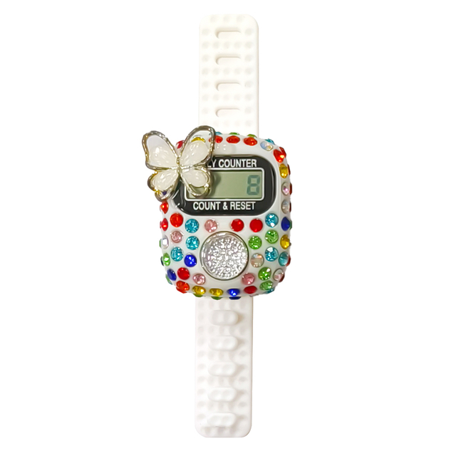 Golf Finger Ring Counter Custom Digital Tasbih Tally Counter with Colorful Crystal Eid Gift Muslim Digital Tasbeeh Counter