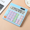 Large Screen Solar Power Cute Colorful Buttons Calculator Desktop Dual Power Calculator 12 Digit Plastic Scientific Calculator