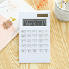 12 Digit Minimalist Large Screen Calculator Battery Or Solar Power Scientific Plastic Calculator Dual Power Desktop Calculator