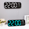 Wall Clock Display Temperature Week Calendar Digital Table Desk Alarm Clock With Timer 