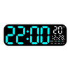 Wall Clock Display Temperature Week Calendar Digital Table Desk Alarm Clock With Timer 