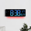Digital Alarm Clock Display Temperature Week Calendar LED Wall Clock with Night Light