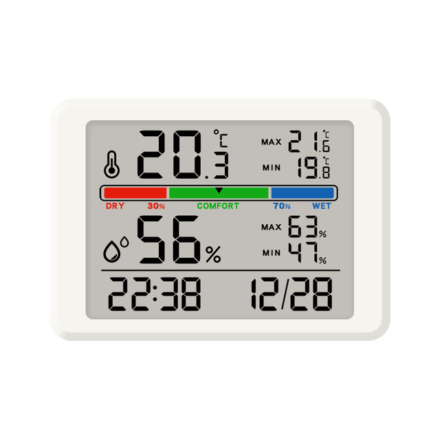 Multifunction Digital Desk Table Clock Display Temperature Humidness LCD Wall Clock 