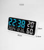  LED Wall Clock Display Temperature Week Calendar Digital Table Alarm Clock Desk Alarm Clock 