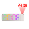 Multifunctional Desk Clock Digital Alarm Clock Display Date Temperature LED Mirror Projection Clock
