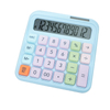 12 Digit Cute Candy Color Buttons Calculator Solar Desktop Calculator Dual Power Plastic Scientific Calculator
