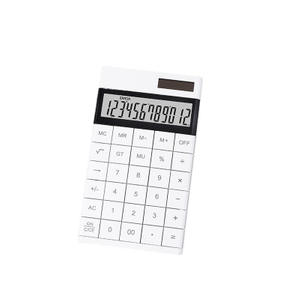 LED Large Screen Seamless Key Calculator Solar Power Plastic Desktop Calculator 12 Digits Scientific Dual Power Calculator