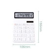 Minimalist Large Screen Calculator Battery Or Solar Power Plastic Scientific Calculator 12 Digits Desktop Dual Power Calculator