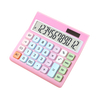 Large Screen Solar Power Cute Colorful Buttons Calculator Desktop Dual Power Calculator 12 Digit Plastic Scientific Calculator