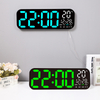 Wall Clock Display Temperature Week Calendar Digital Table Desk Alarm Clock With Timer 