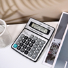 12 Digit Electronic Plastic Calculator Large Screen Desktop Calculator Battery Power Scientific Calculator