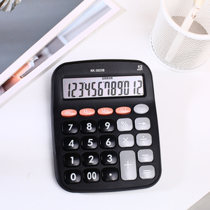 12 Digit Large Screen Electronic Calculator Office Study Battery Power Scientific Calculator Big Key Plastic Desktop Calculator 