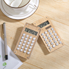 Learning Supplies Maze Toys 8 Digit Desktop Calculator Battery Or Solar Power Calculator Bamboo Dual Power Scientific Calculator