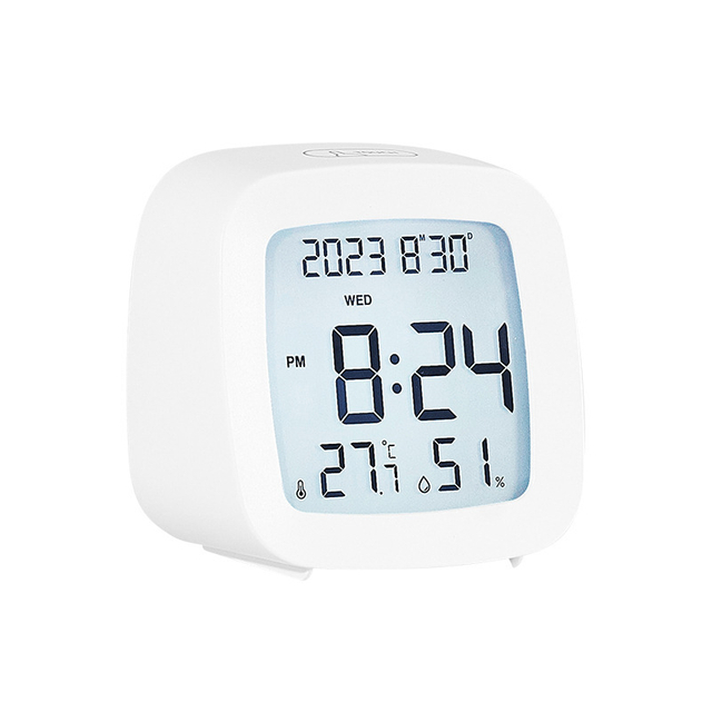 LCD Digital Desk Alarm Clock with Temperature Date Wake Up Alarm Clock Digital Table Clock