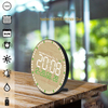 Bamboo Patterned LED Digital Wall Clock with Week Date Digital Alarm Clock Display Temperature Humidity