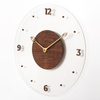 DIY Novelty Home Deco Black Walnut Log Wooden Clocks Acrylic Wall Clock For Living Room Decoration Wooden Wall Clock