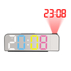 Multifunctional Desk Clock Digital Alarm Clock Display Date Temperature LED Mirror Projection Clock