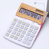 Bamboo Dual Power Calculator 12 Digits Solar Power Plastic Calculator Scientific Desktop Calculator