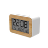 Wood Grain Electronic Alarm Clock with Indoor Temperature Calendar Wooden Digital Clock