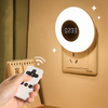 Remote-controlled Night Light with Timer Function Plug-in Digital Wall Clock for Bedroom