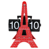 New design Creative Gifts Small Digital Desk Clock Decorate Living Room Table Clock Eiffel Tower Blade Flip Clock